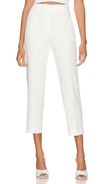 MILLY Nicola Cady Pant in Cream in ecru