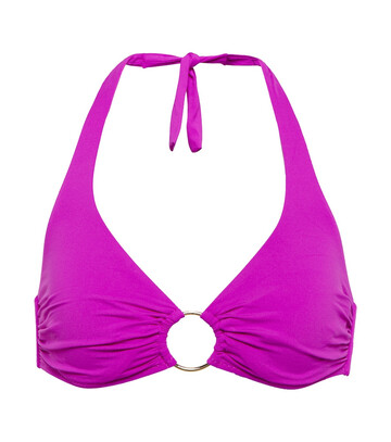 Melissa Odabash Brussels halterneck bikini top in purple