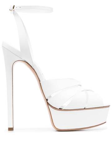 casadei joan flora 150mm platform sandals - white