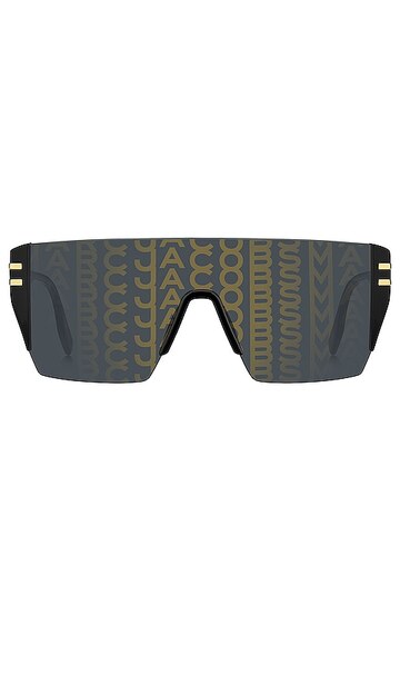 marc jacobs rectangular sunglasses in black