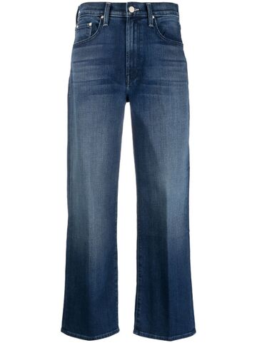 mother rambler high-rise straight-leg jeans - blue