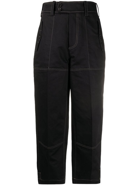 Marni loose fit cropped trousers in black