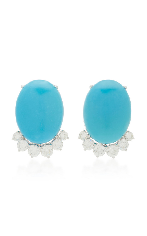 Lauren X Khoo Turquoise Earrings in blue