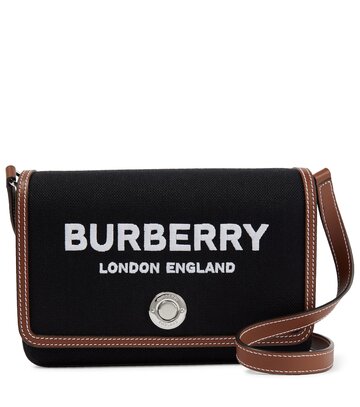 Burberry Logo-embroidered canvas crossbody bag