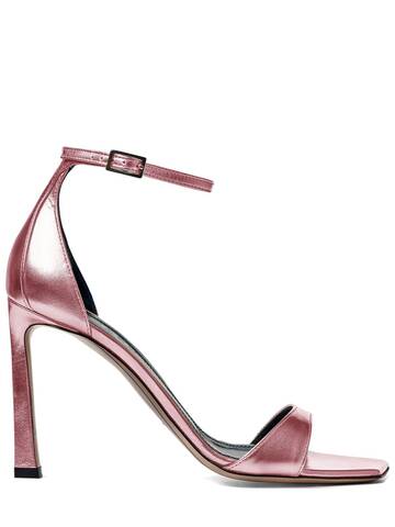 IINDACO 100mm Enea Metallic Leather Sandals in pink
