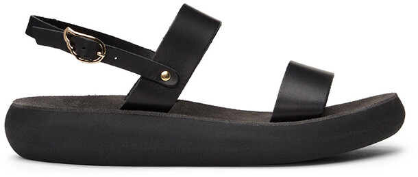 Ancient Greek Sandals Black Comfort Sole Clio Sandals