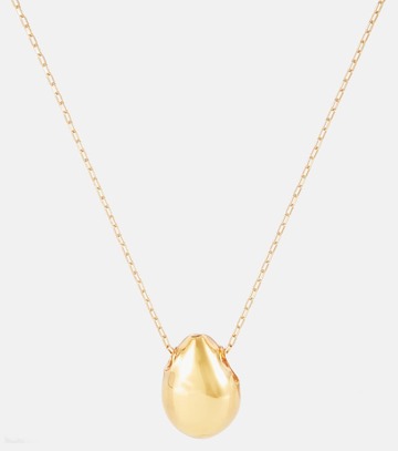 isabel marant shiny bubble pendant necklace in gold