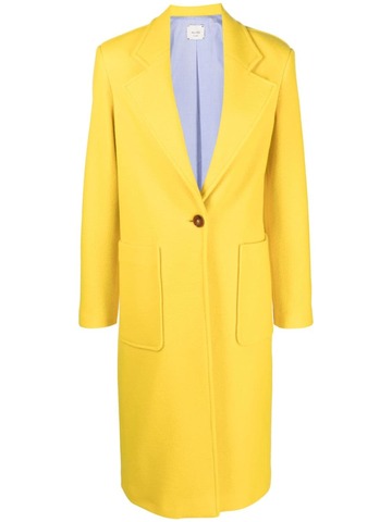 alysi notched-lapels single-breasted coat - yellow