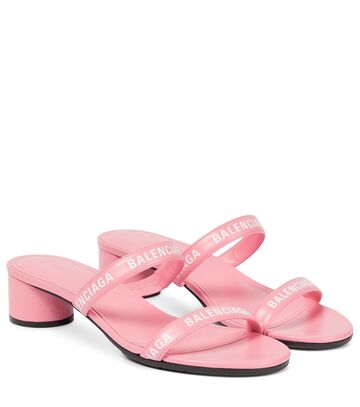 Balenciaga Round leather sandals in pink