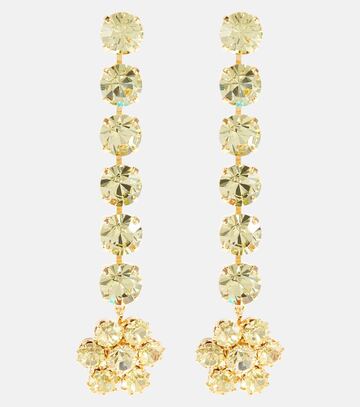 magda butrym crystal-embellished drop earrings in yellow