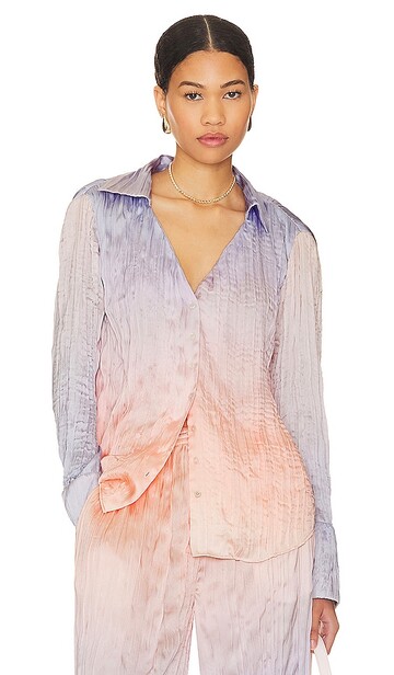 song of style alessia shirt in peach