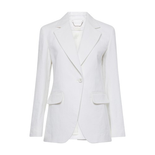 Chloe Chloé Shearling and leather-trimmed jacket in white - Wheretoget