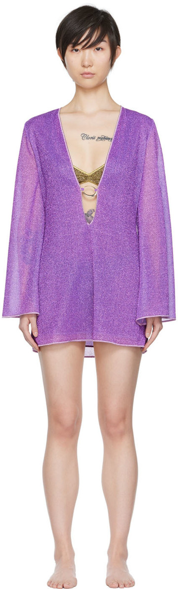 Oséree Purple Lumière Cover-Up Dress in violet
