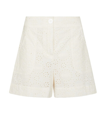 Eres Broderie anglaise cotton shorts in white