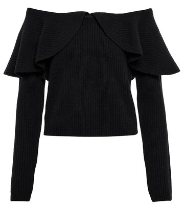 altuzarra hasla off-shoulder sweater in black