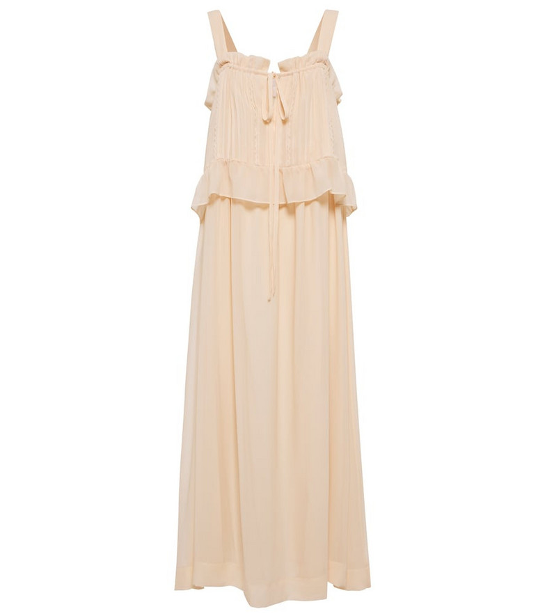 See By ChloÃ© Ruffled-trimmed georgette maxi dress in pink