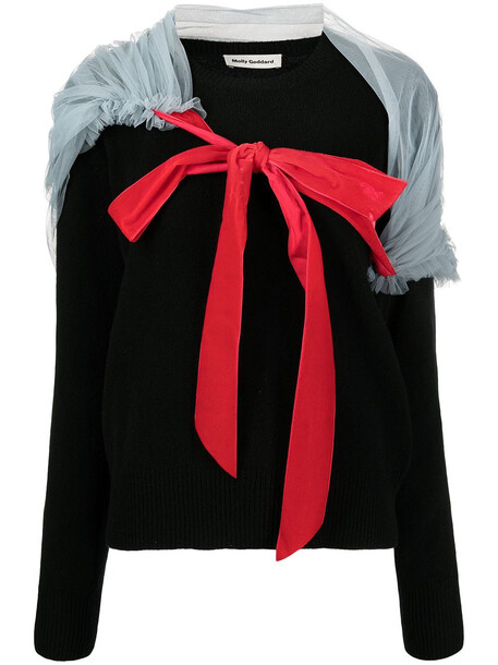 Molly Goddard tulle cape detail jumper - Black