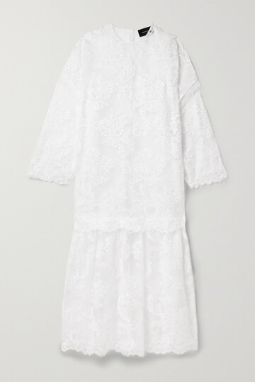 simone rocha - embroidered tulle maxi dress - ivory
