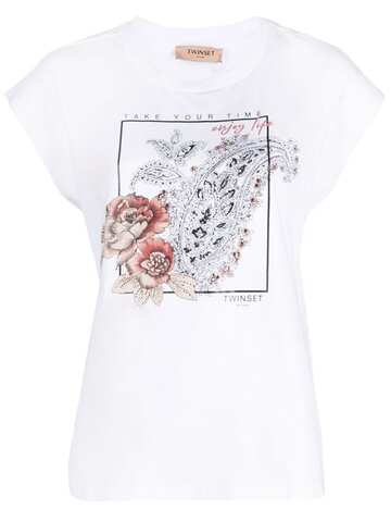 twinset take your time cotton t-shirt - white
