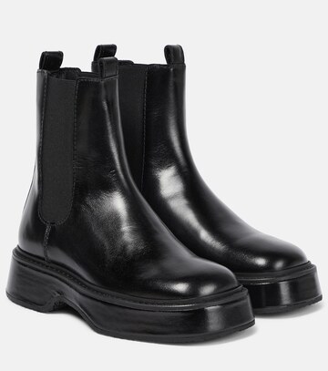 ami paris leather chelsea boots in black