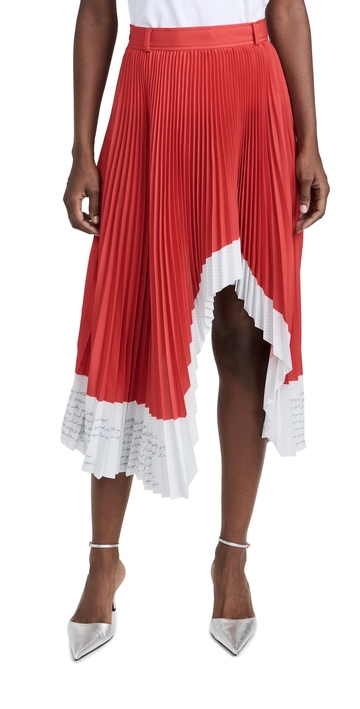 thebe magugu proverbs pleated skirt red m