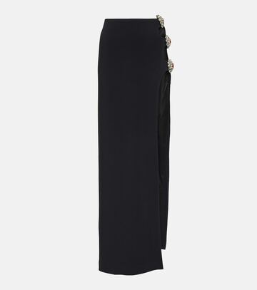 david koma crystal-embellished cutout maxi skirt in black