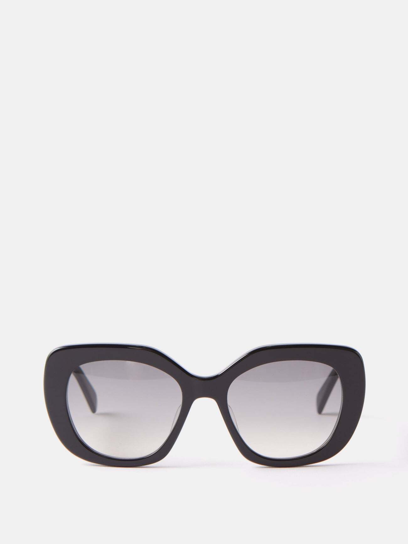 Celine Eyewear - Triomphe Oversized Acetate Sunglasses - Womens - Black Multi