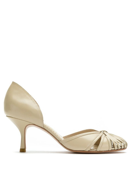 Sarah Chofakian leather pumps in neutrals