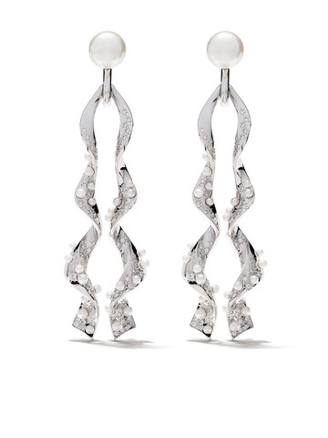 TASAKI 18kt white gold diamond Cascade earrings