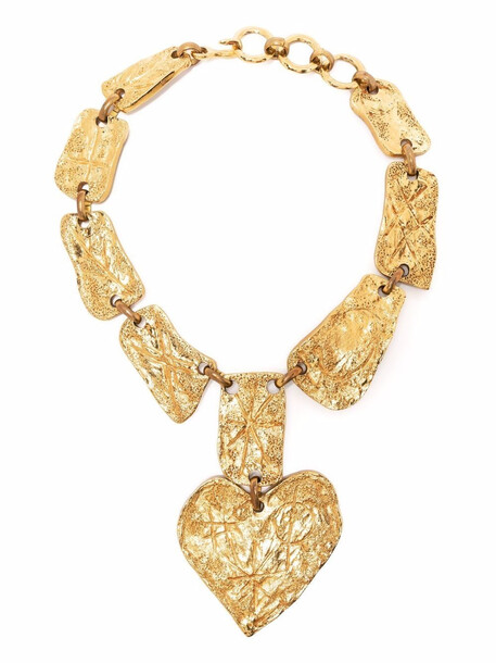 Christian Lacroix Pre-Owned 1990s pre-owned heart pendant necklace - Gold