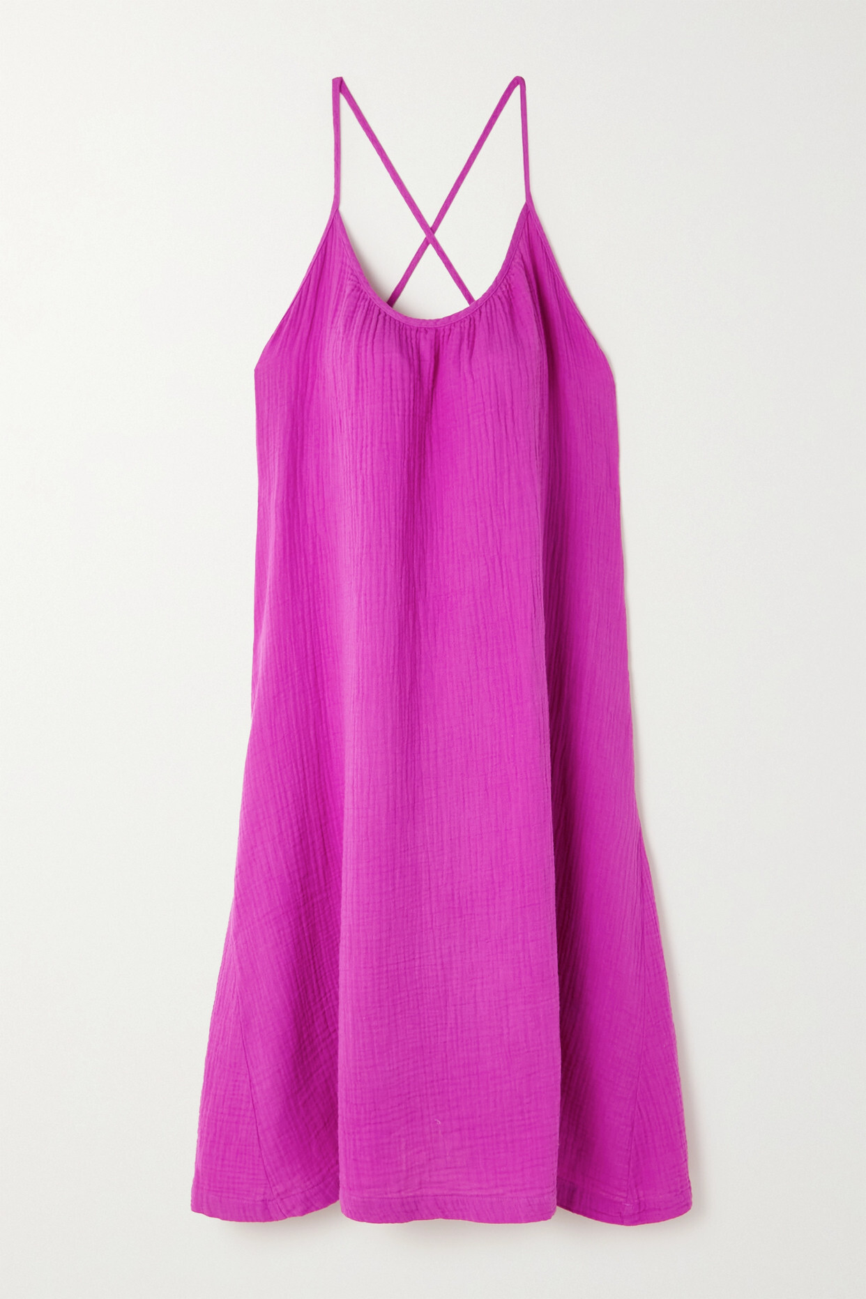 Honorine - Simone Open-back Cotton-gauze Midi Dress - Pink