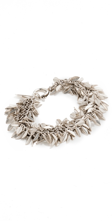 isabel marant pretty leaf bracelet silver one size