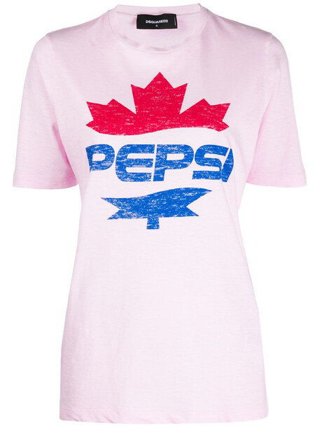 Dsquared2 #D2XPepsi logo print T-shirt in pink