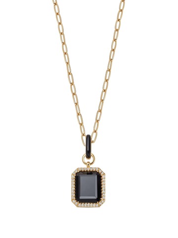 astley clarke ottima onyx pandant necklace - gold