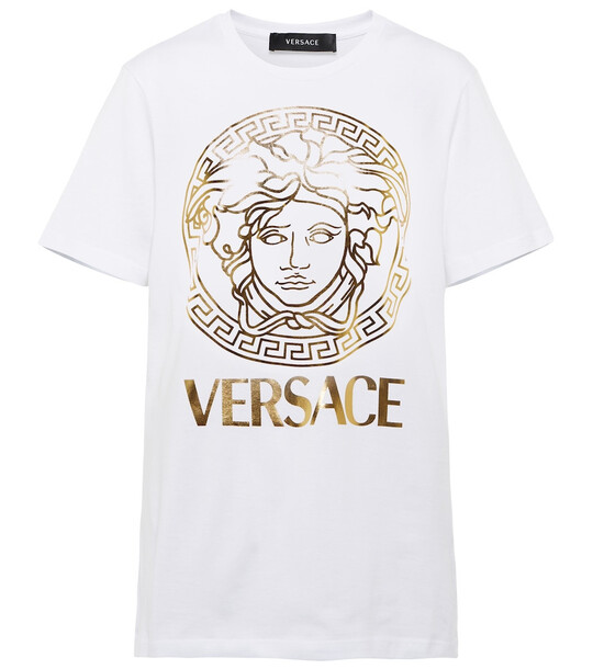 Versace Medusa logo cotton T-shirt in white