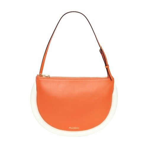 Jw Anderson Bumper-Moon Leather Shoulder Bag in orange / white