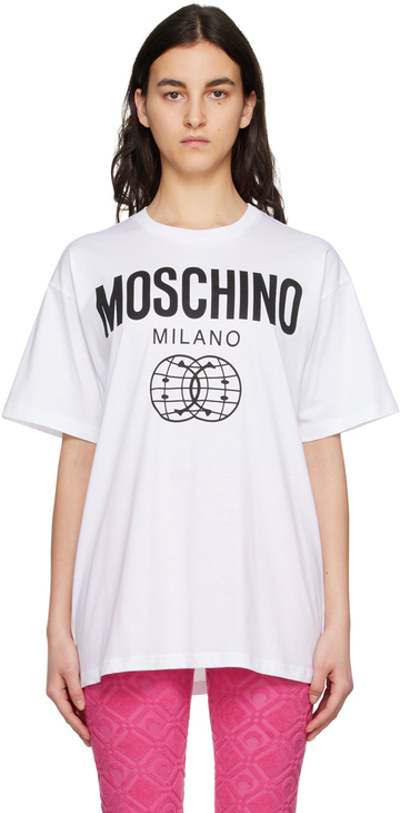 Moschino White Printed T-Shirt in print