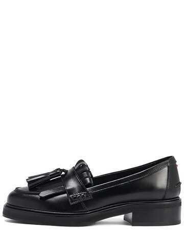 aeyde 45mm eryn leather loafers in black