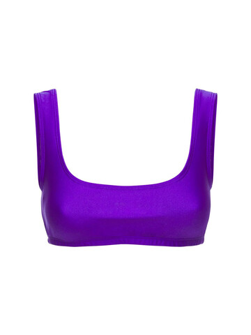THE ANDAMANE Hollywood Shiny Sports Bra in purple