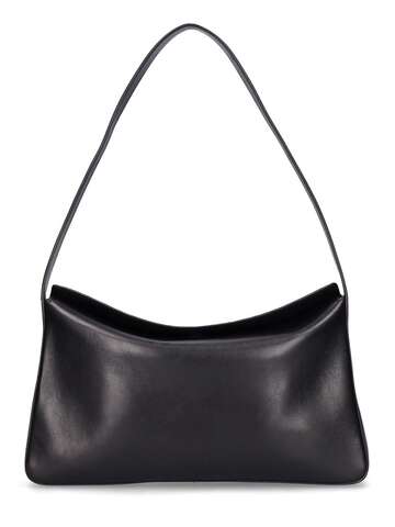aesther ekme soft baguette smooth leather bag in black