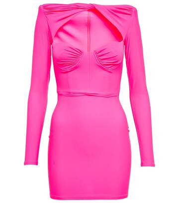 Alex Perry Barett twist-detail minidress in pink