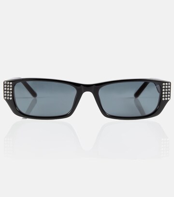 Magda Butrym x Linda Farrow embellished rectangular sunglasses in black