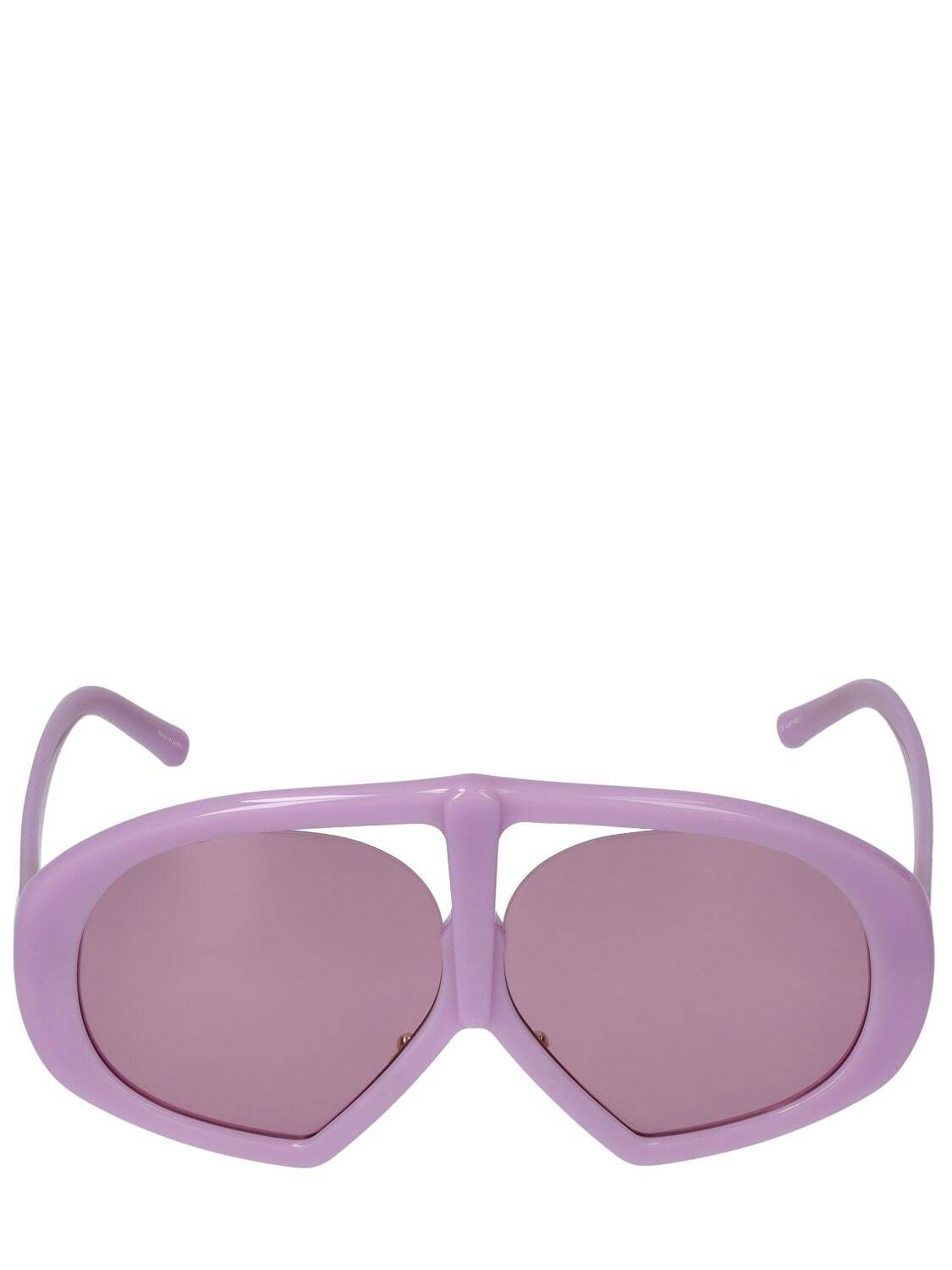 THE ATTICO Ibiza Oversized Acetate Sunglasses in pink