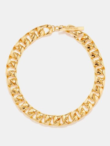 joolz by martha calvo - grand 14kt gold-plated necklace - womens - yellow gold