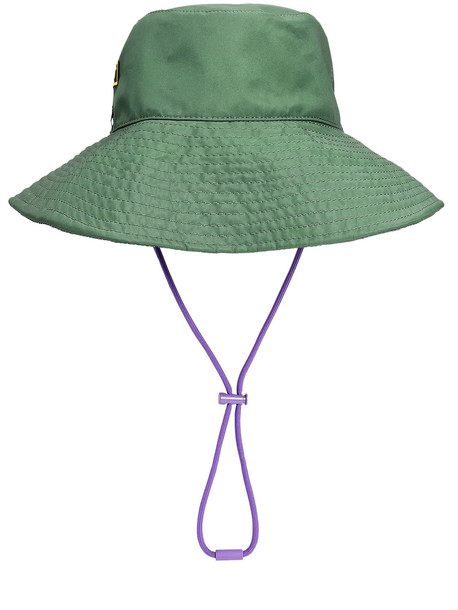 GANNI Printed Recycled Tech Bucket Hat in green