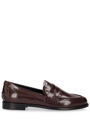 aeyde 15mm oscar polido leather loafers