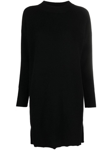incentive! cashmere mock-neck cashmere dress - black