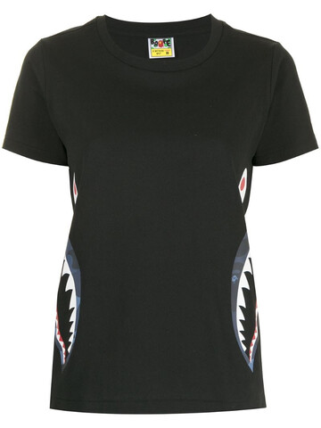 A BATHING APE® Shark Side print T-shirt in black