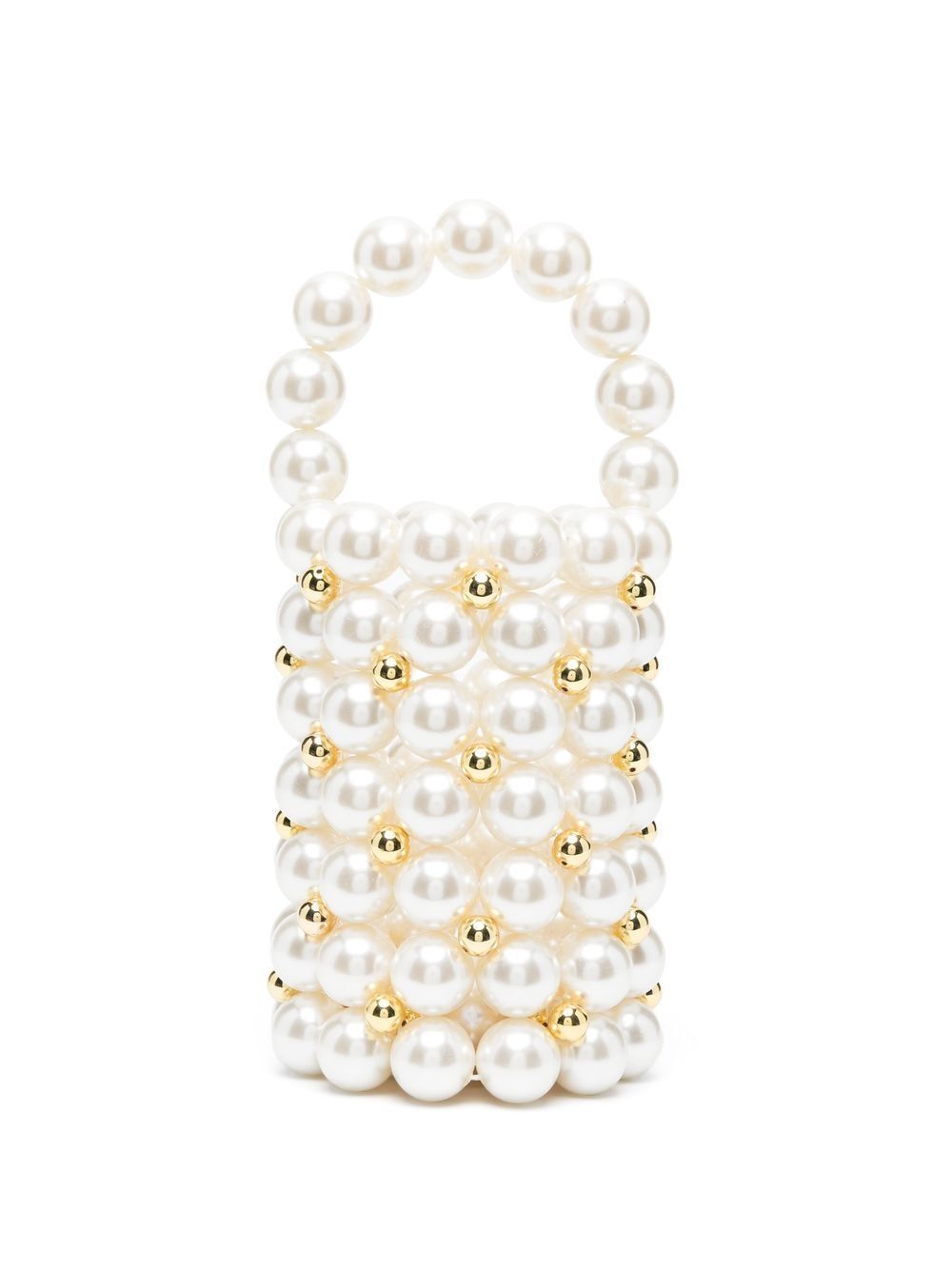 Vanina faux pearl-embellished shoulder bag - White