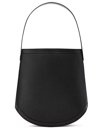 savette the large bucket leather shoulder bag in black